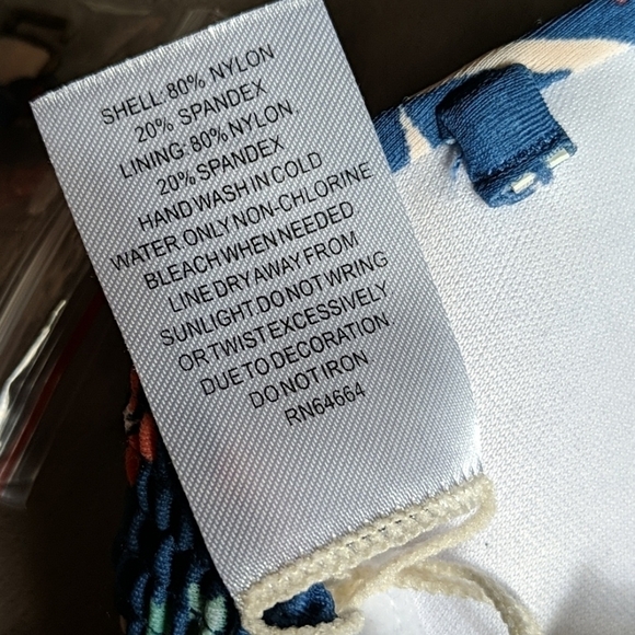 Tori Praver Bikini Swim strapless Top Only Floral XS Hawaii halter seafoam - Picture 8 of 8